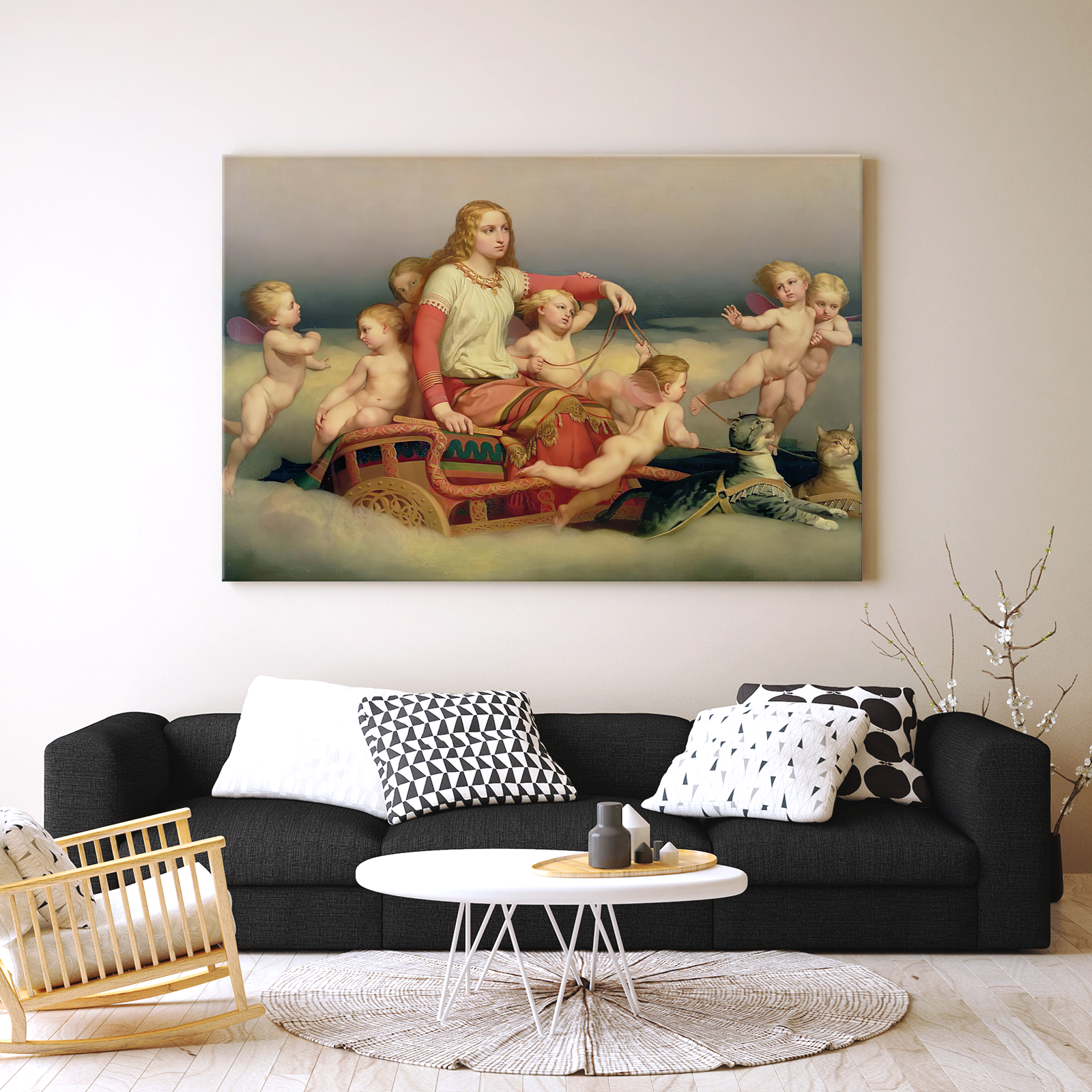 Fine Art | Cats and Angels | Kunstdruck auf Leinwand - MegaCat